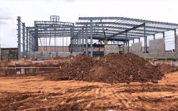 Industrial construction in Guntur